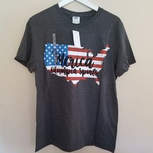 Olympia Sports mens 'Merica tshirt NWT